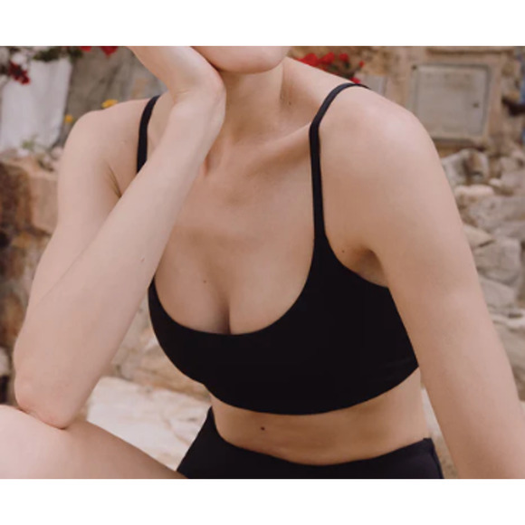 NWT Andie Women's The Maui Bikini Swim Smooth Top Flat Black Size XS - Picture 1 of 13